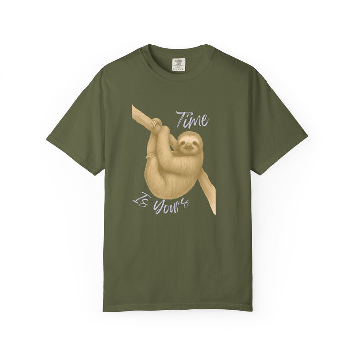 Time is Yours – Sloth | Joyful & Playful | Sketch Series by Pure Perspective | Eco Friendly Graphic Tee