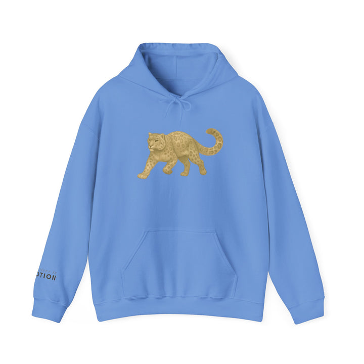 Mastery in Motion – Snow Leopard Edition | Patient & Peaceful Series | Unisex Heavy Blend™ Hooded Sweatshirt | Eco-Friendly Apparel