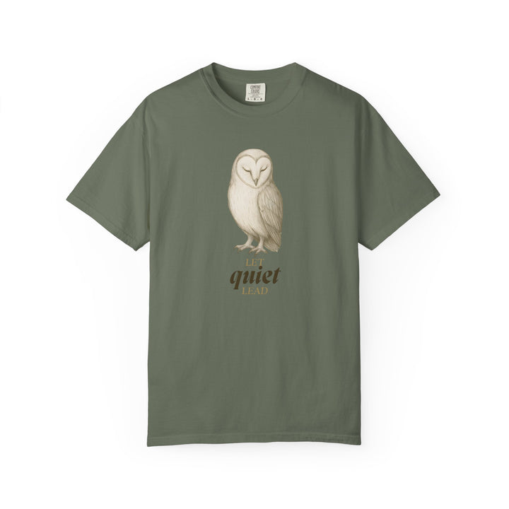 Let Quiet Lead – Owl | Calm & Centered | Sketch Series by Pure Perspective | Eco Friendly Graphic Tee