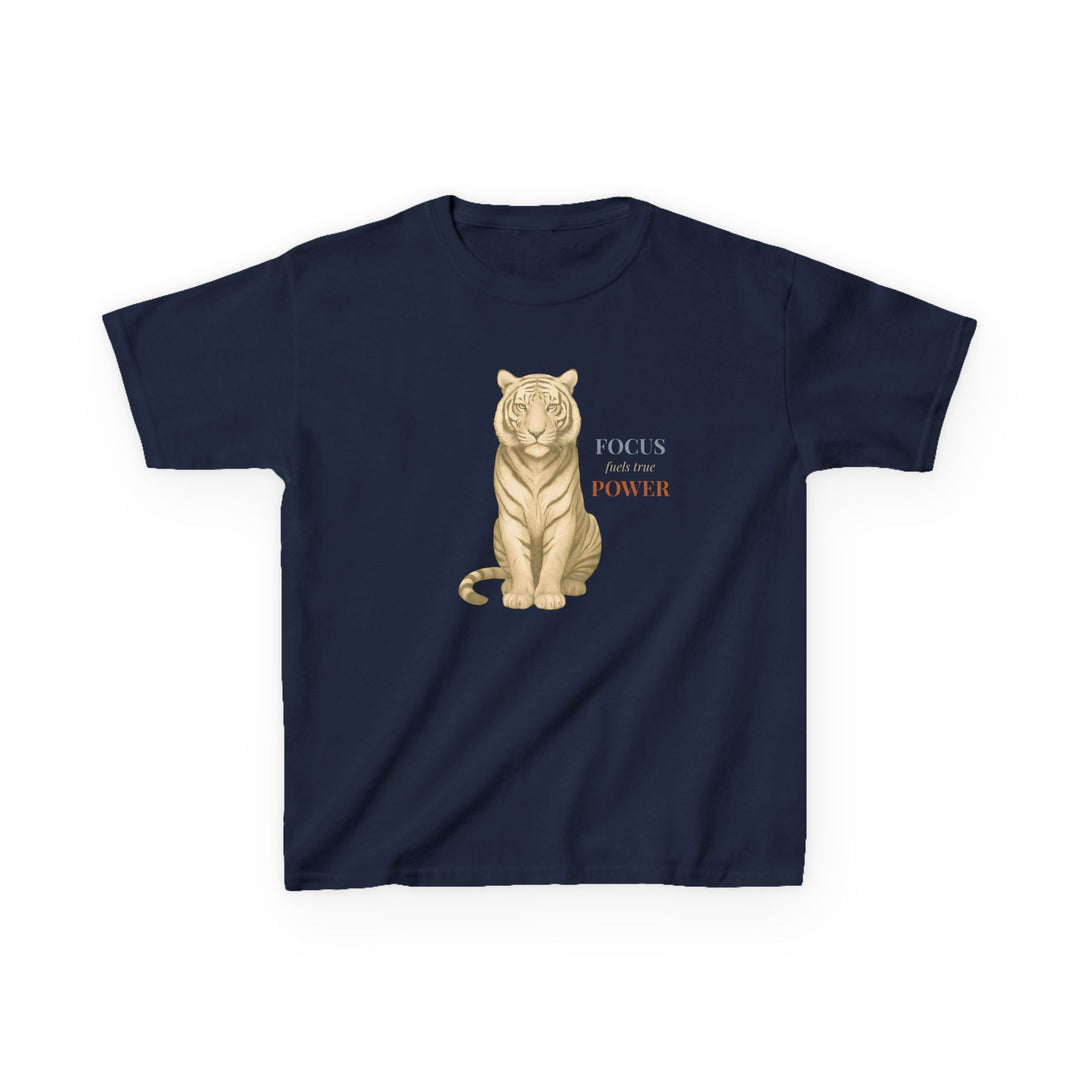 Kids Tiger Tee | "Power Through" | Sketch Design | Eco-Conscious | Empowered & Bold