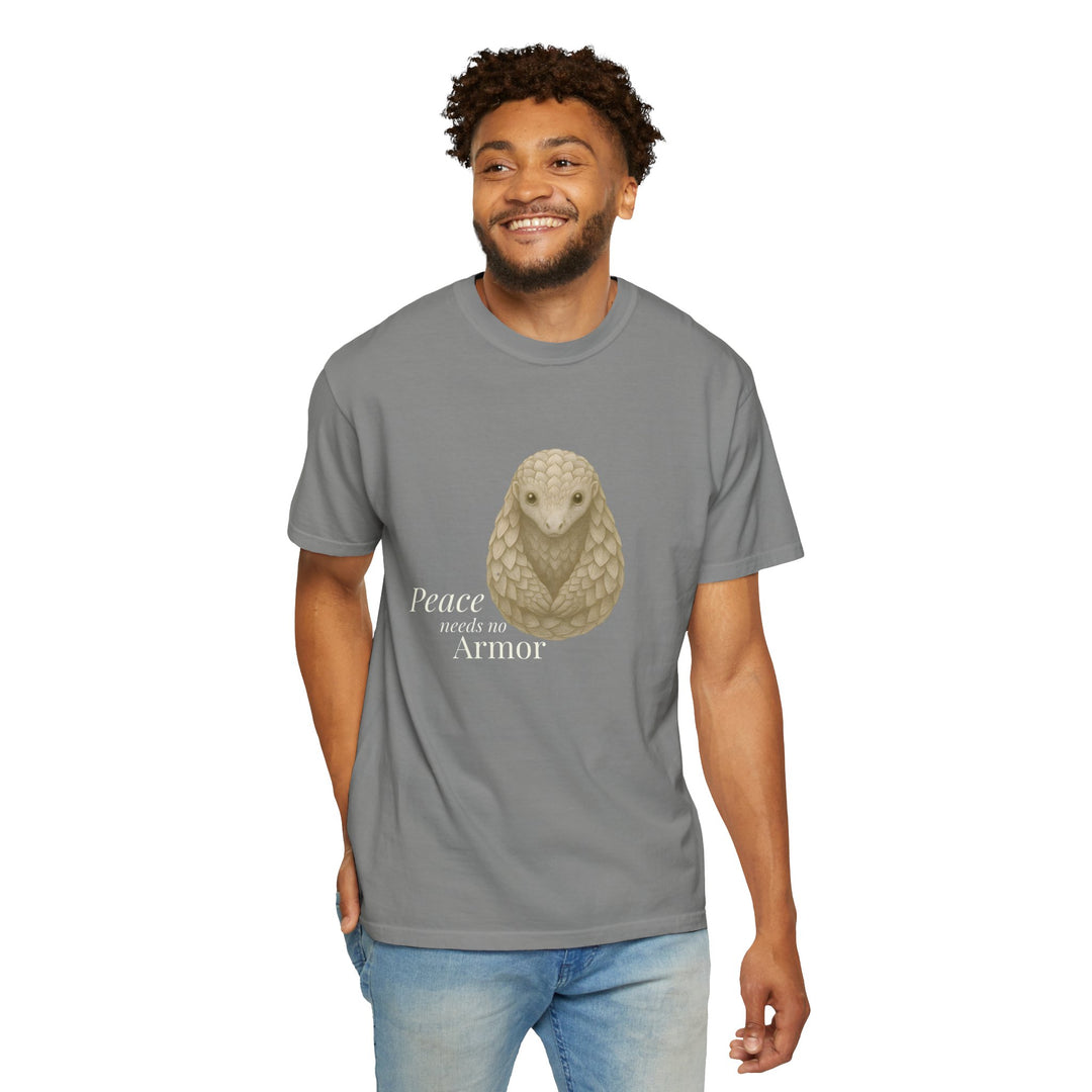 Peace Needs No Armor – Pangolin | Calm & Centered | Sketch Series by Pure Perspective | Eco Friendly Graphic Tee