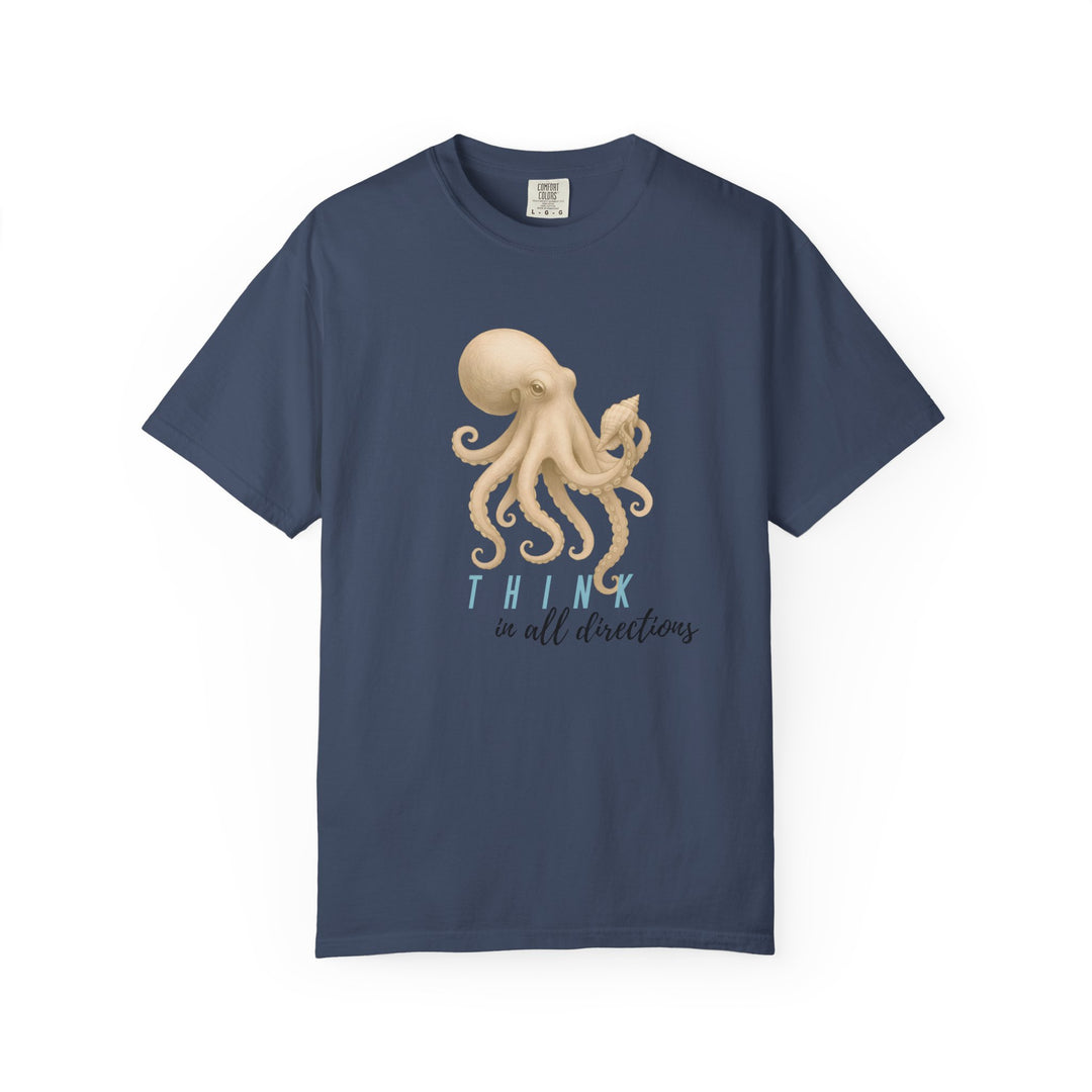 Think In All Directions – Octopus | Joyful & Playful | Sketch Series by Pure Perspective App | Eco Friendly Graphic Tee