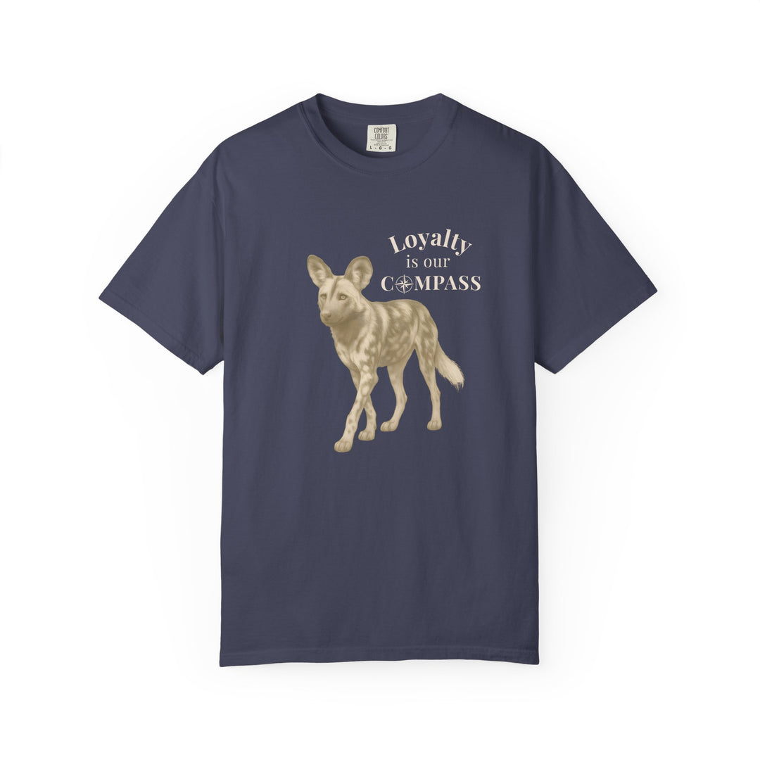 Loyalty Is Our Compass – African Wild Dog | Empowered & Bold | Sketch Series by Pure Perspective | Eco Friendly Graphic Tee
