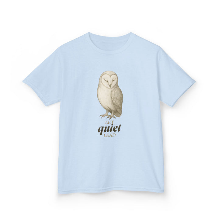 Kids Barn Owl Tee | "Listen First" | Sketch Design | Eco-Conscious | Calm & Centered