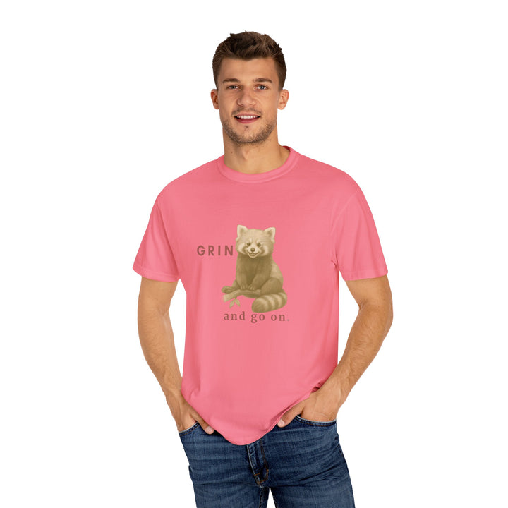 Grin and go on – Red Panda | Joyful & Playful | Sketch Series by Pure Perspective App | Eco Friendly Graphic Tee