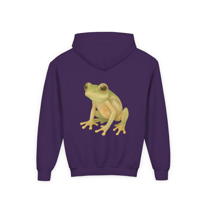 Kids Glass Frog "Vulnerability Takes Courage" Heavy Blend Hoodie | Back Print Design | Hopeful & Healing | Inspirational Message