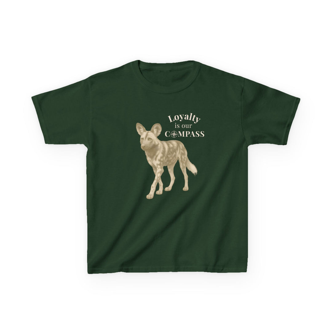 Kids African Wild Dog Tee | "Loyalty is Our Compass" | Sketch Design | Eco-Conscious | Empowered & Bold