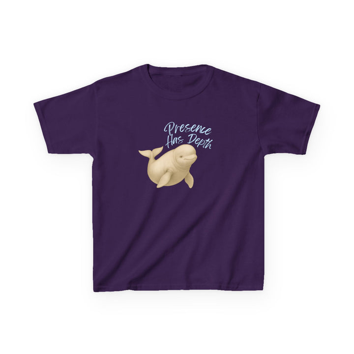 Kids Beluga Whale Tee | "Be Present" | Sketch Design | Eco-Conscious | Grounded & Gentle