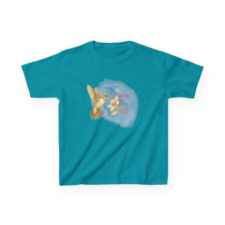 Kids Hummingbird Tee | Chasing the Sweet Things says "Look for Joy" | Sketch Design | Eco-Conscious | Hopeful & Healing