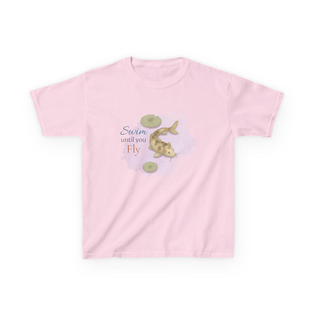 Kids Koi Fish Tee | "Swim Until You Fly" | Sketch Design | Eco-Conscious | Hopeful & Healing