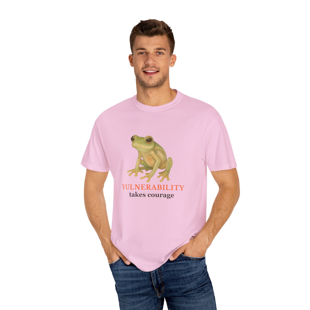 Vulnerability Takes Courage – Glass Frog | Hopeful & Healing | Sketch Series by Pure Perspective App | Eco Friendly Graphic Tee