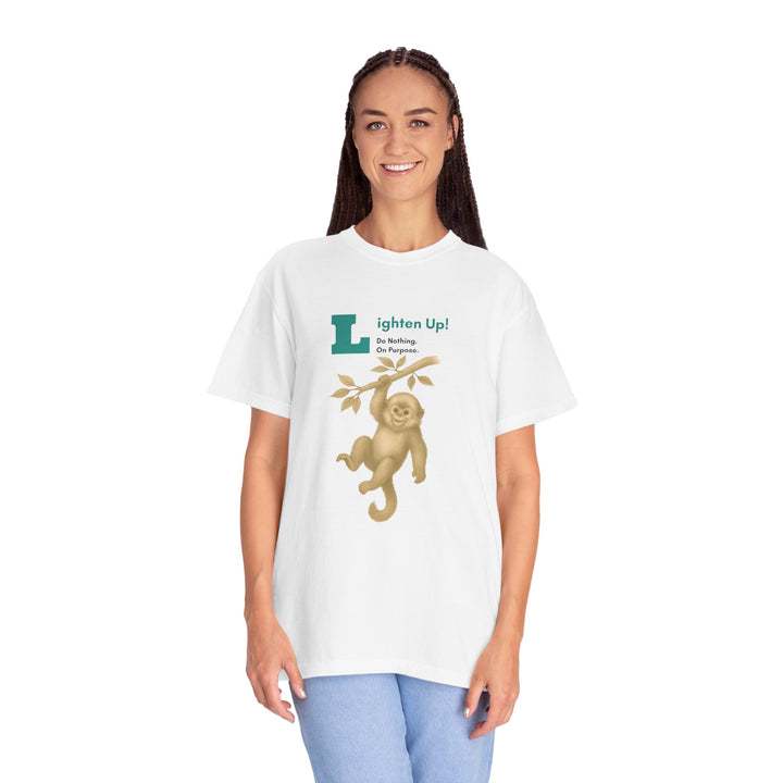 Lighten Up – Golden Snub-Nosed Monkey | Joyful & Playful | Sketch Series by Pure Perspective | Eco Friendly Graphic Tee