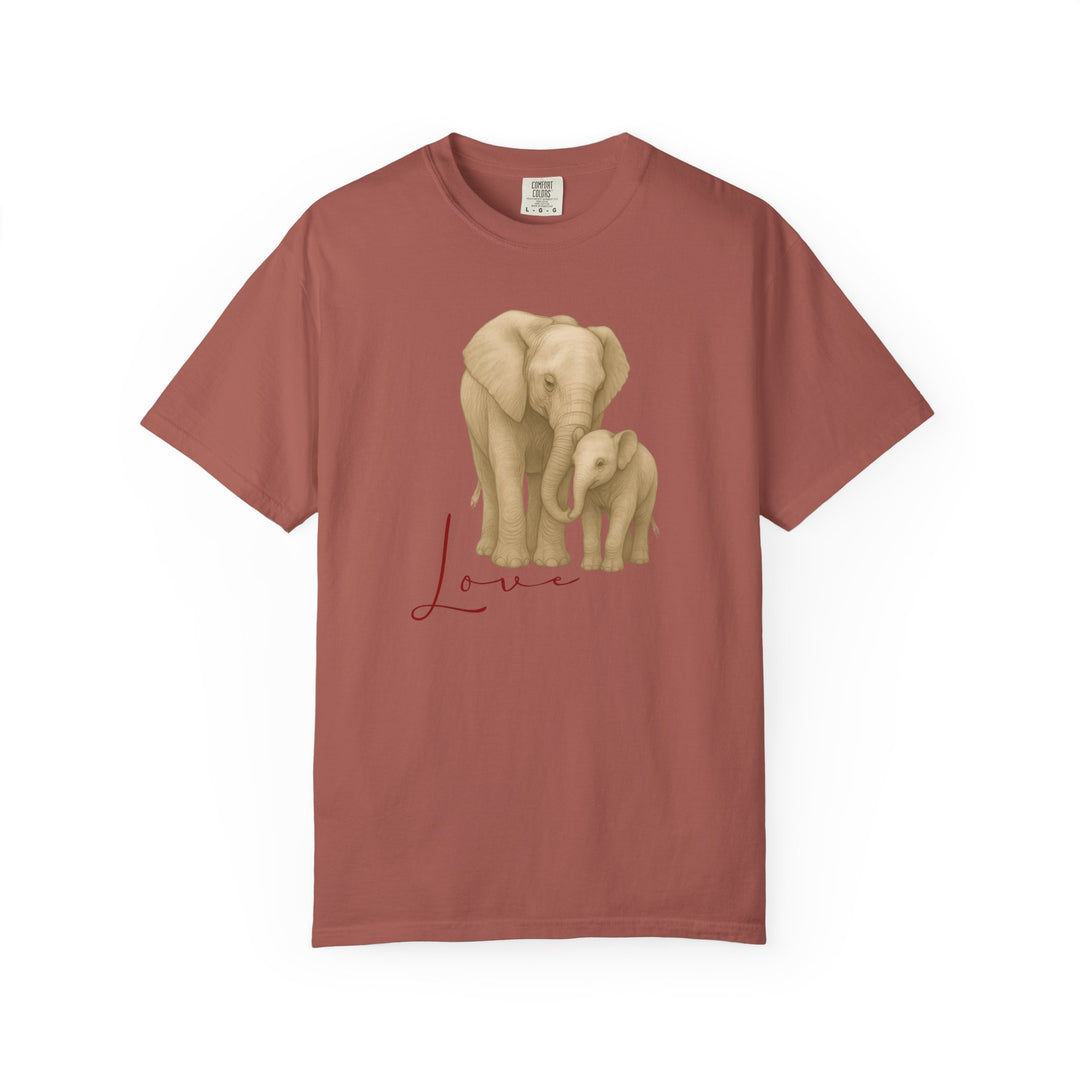 The Legacy of Love – Elephant Mom and Baby | Connected & Compassionate | Sketch Series by Pure Perspective App | Eco Friendly Graphic Tee