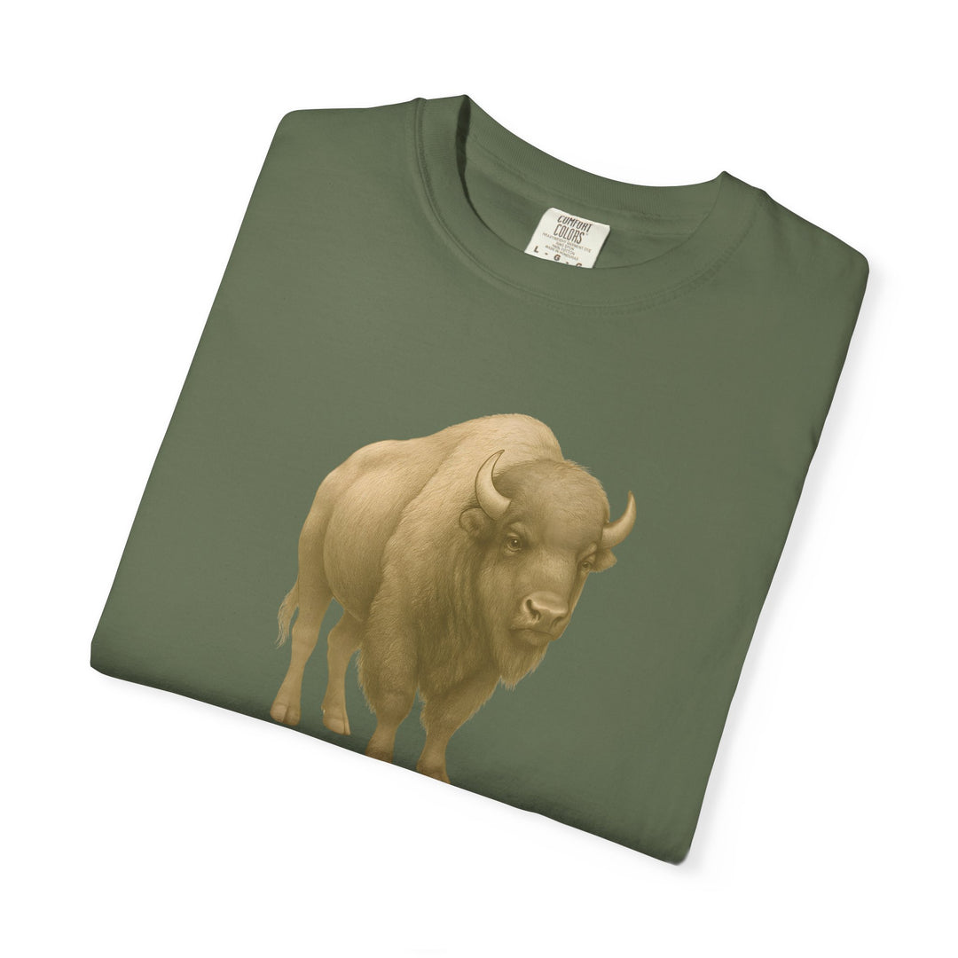 Guard What's Sacred – Bison | Connected & Compassionate | Sketch Series by Pure Perspective App | Eco Friendly Graphic Tee
