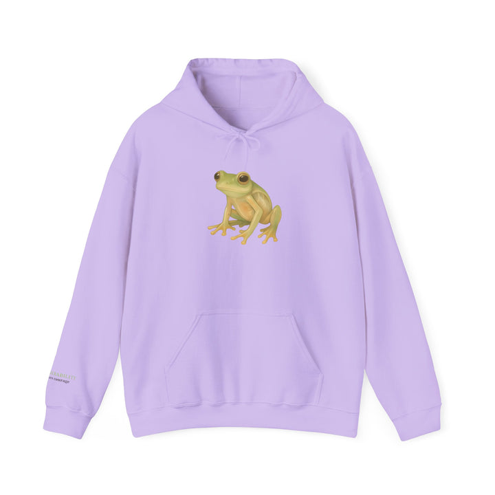 Vulnerability Takes Courage – Glass Frog Butterfly Edition | Hopeful & Healing Series | Unisex Heavy Blend™ Hooded Sweatshirt | Eco-Friendly Apparel