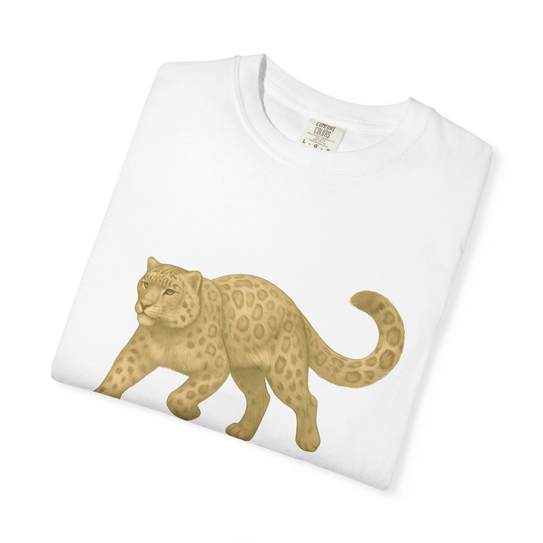 Master In Motion – Snow Leopard | Patience & Peaceful | Sketch Series by Pure Perspective App | Eco Friendly Graphic Tee