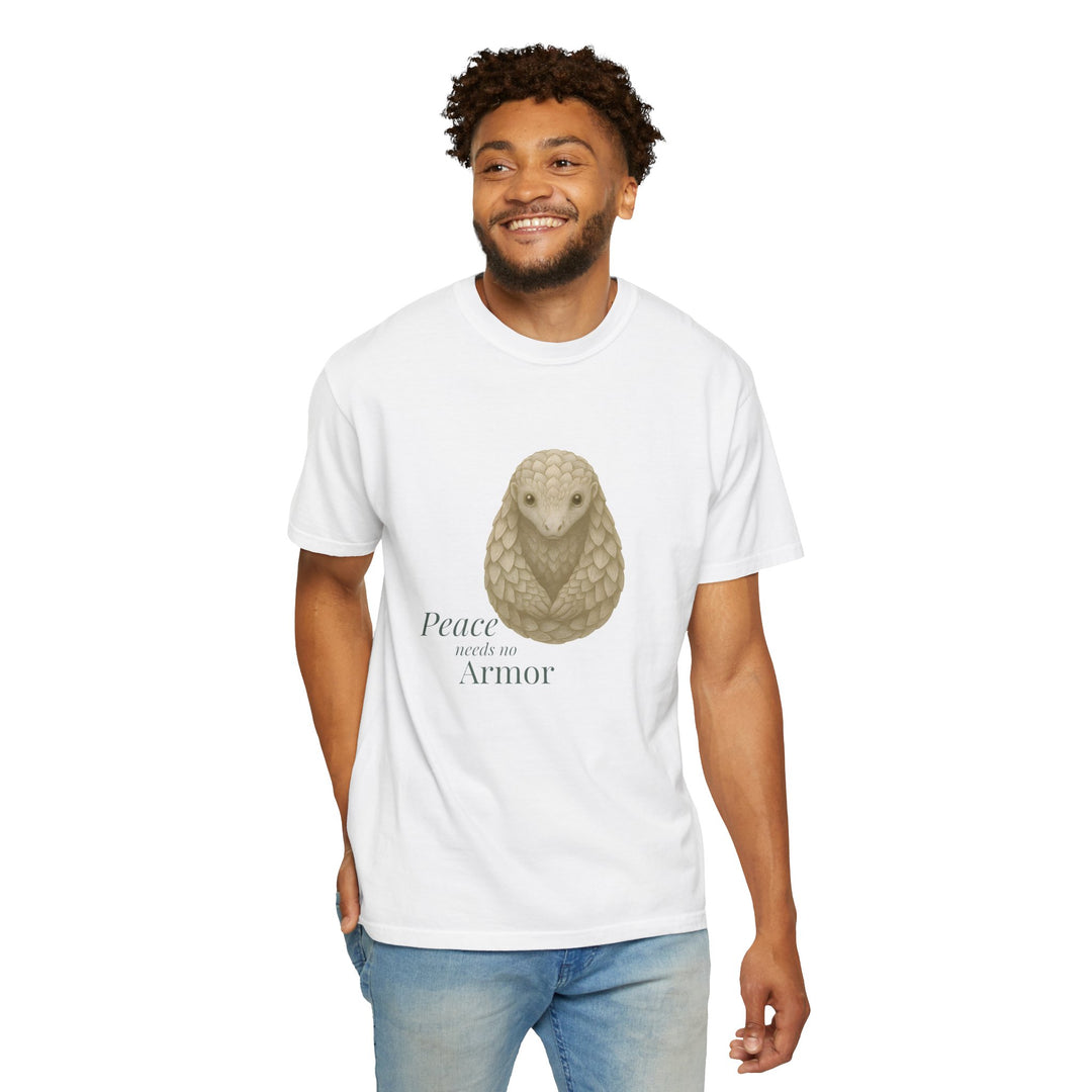 Peace Needs No Armor – Pangolin | Calm & Centered | Sketch Series by Pure Perspective | Eco Friendly Graphic Tee