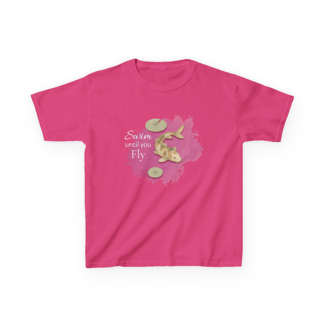 Kids Koi Fish Tee | "Swim Until You Fly" | Sketch Design | Eco-Conscious | Hopeful & Healing