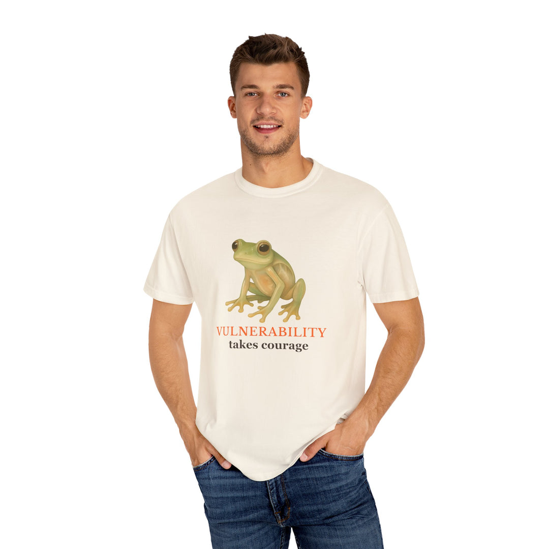 Vulnerability Takes Courage – Glass Frog | Hopeful & Healing | Sketch Series by Pure Perspective App | Eco Friendly Graphic Tee