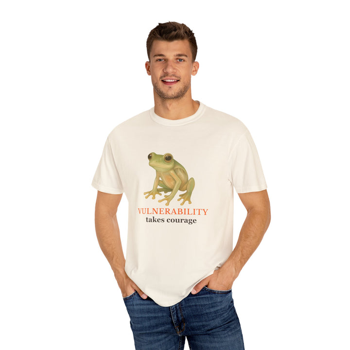 Vulnerability Takes Courage – Glass Frog | Hopeful & Healing | Sketch Series by Pure Perspective App | Eco Friendly Graphic Tee