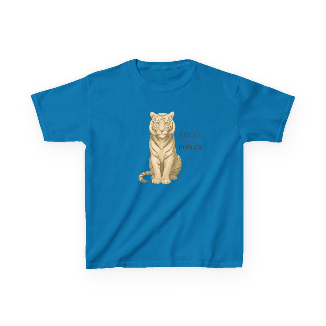 Kids Tiger Tee | "Power Through" | Sketch Design | Eco-Conscious | Empowered & Bold