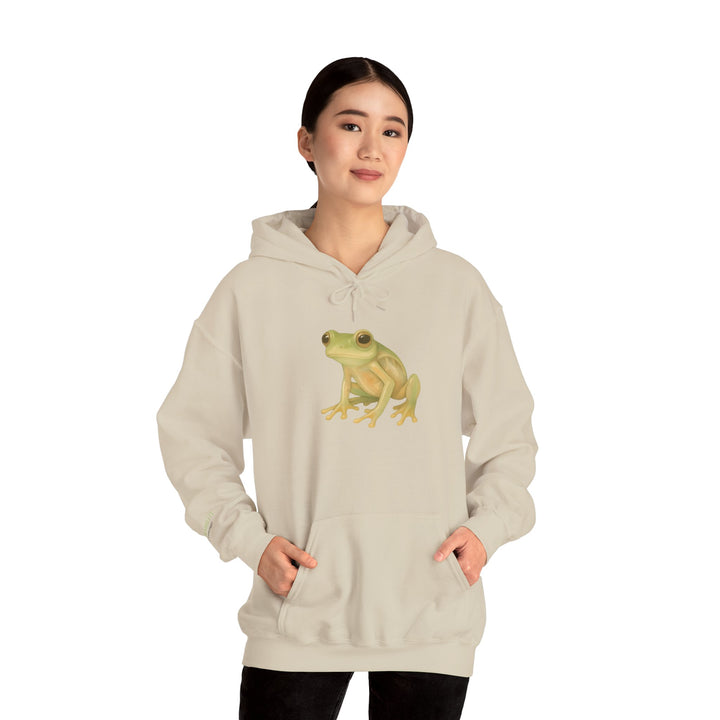 Vulnerability Takes Courage – Glass Frog Butterfly Edition | Hopeful & Healing Series | Unisex Heavy Blend™ Hooded Sweatshirt | Eco-Friendly Apparel