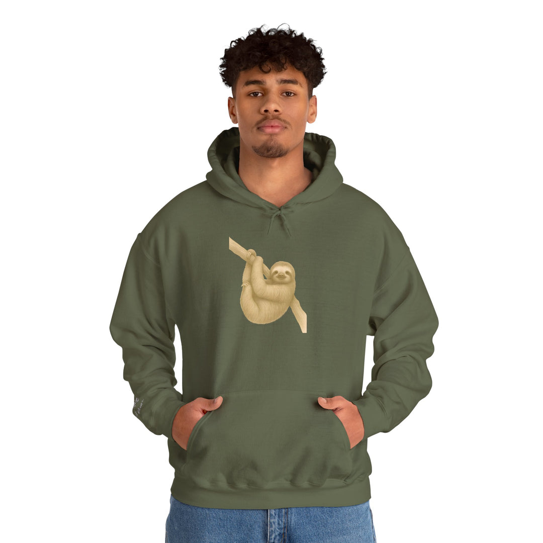 Time is Yours – Sloth Edition | Connected & Compassionate Series | Unisex Heavy Blend™ Hooded Sweatshirt | Eco-Friendly Apparel