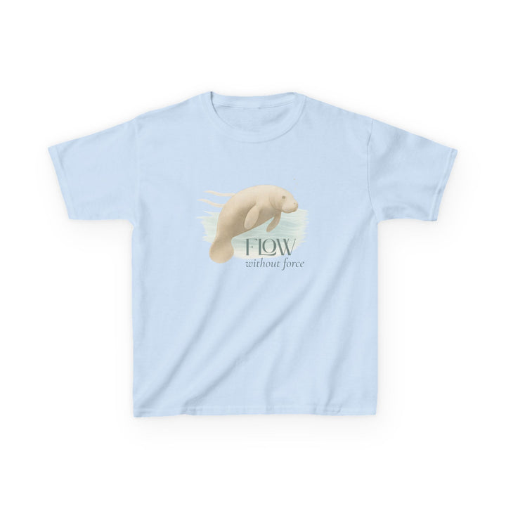 Kids Manatee Tee | "Go with the Flow" | Sketch Design | Eco-Conscious | Calm & Centered