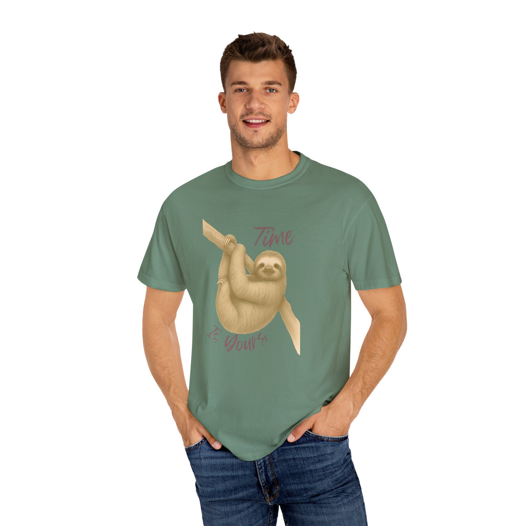Time is Yours – Sloth | Joyful & Playful | Sketch Series by Pure Perspective | Eco Friendly Graphic Tee