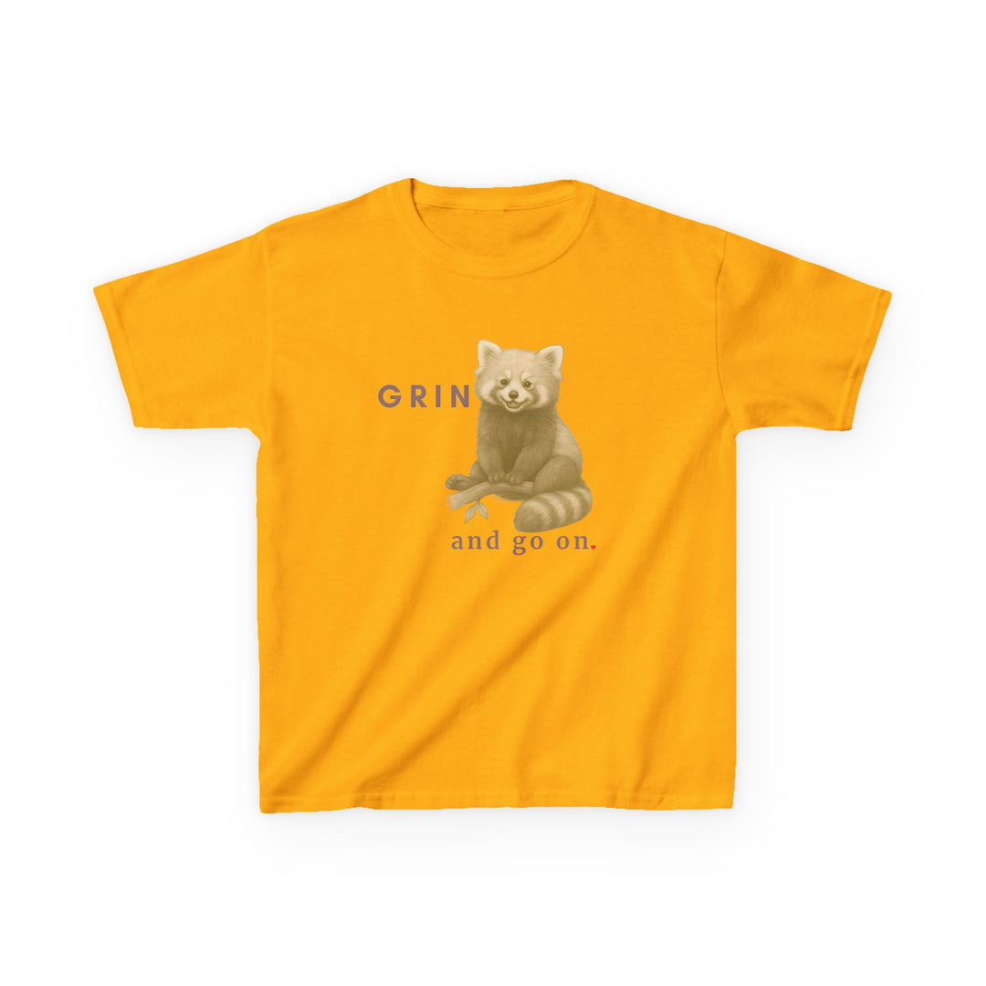 Kids Red Panda Tee | "Grin and Go On" | Sketch Design | Eco-Conscious | Joyful & Playful