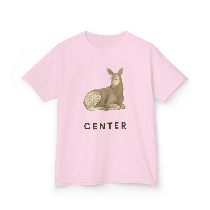 Kids Okapi Tee | "Returning to Center" | Sketch Design | Eco-Conscious | Calm & Centered