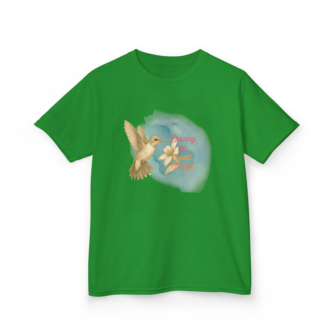 Kids Hummingbird Tee | Chasing the Sweet Things says "Look for Joy" | Sketch Design | Eco-Conscious | Hopeful & Healing