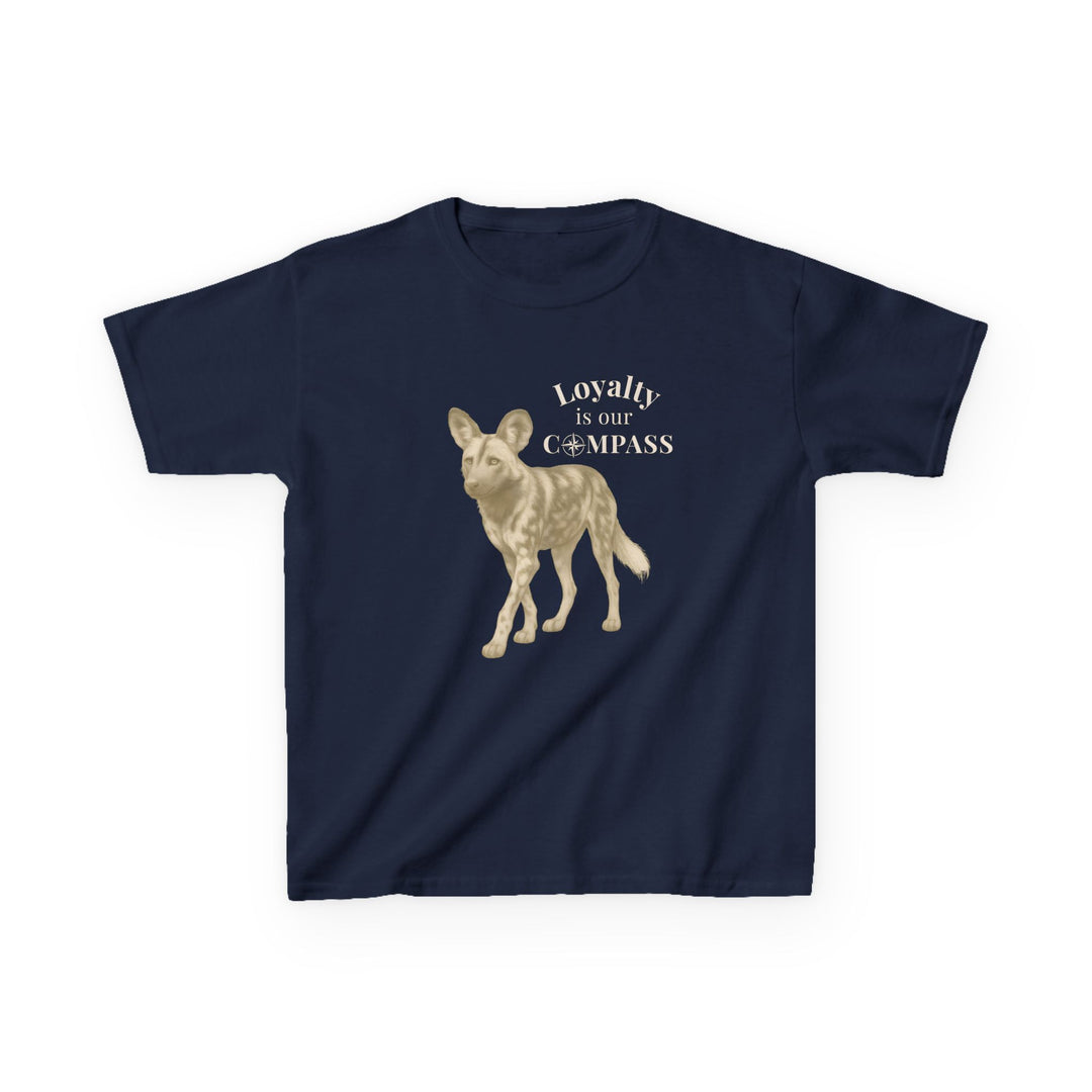 Kids African Wild Dog Tee | "Loyalty is Our Compass" | Sketch Design | Eco-Conscious | Empowered & Bold