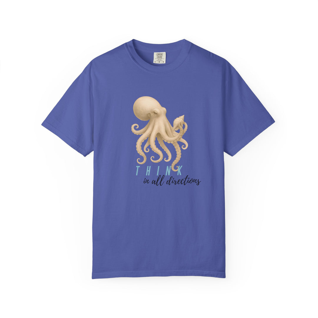 Think In All Directions – Octopus | Joyful & Playful | Sketch Series by Pure Perspective App | Eco Friendly Graphic Tee