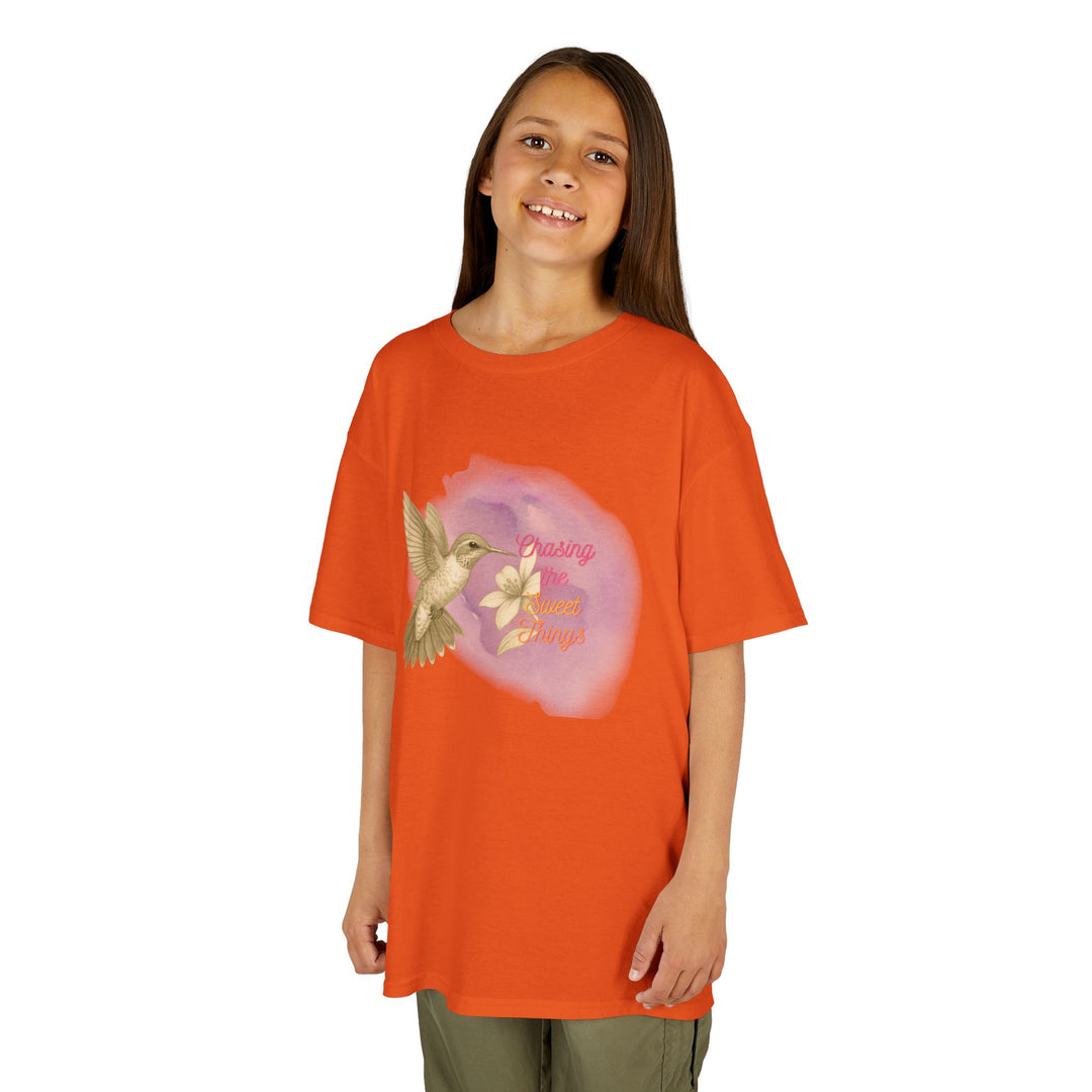 Kids Hummingbird Tee | Chasing the Sweet Things says "Look for Joy" | Sketch Design | Eco-Conscious | Hopeful & Healing
