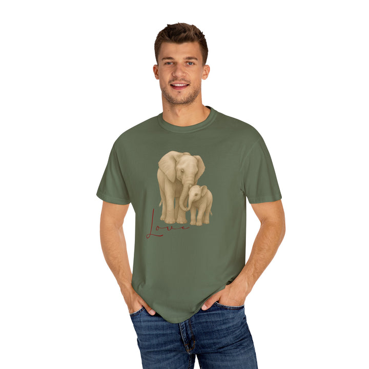 The Legacy of Love – Elephant Mom and Baby | Connected & Compassionate | Sketch Series by Pure Perspective App | Eco Friendly Graphic Tee