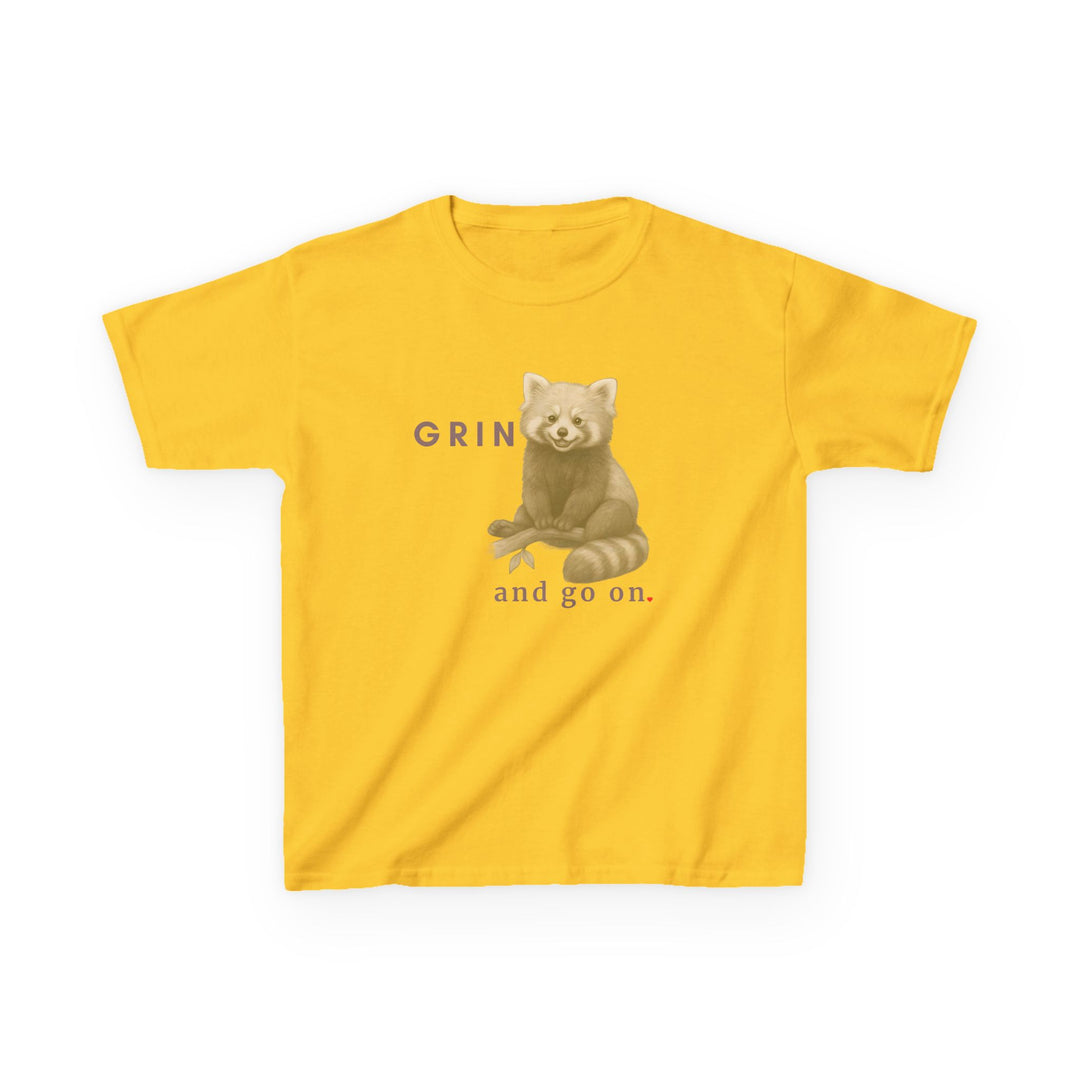 Kids Red Panda Tee | "Grin and Go On" | Sketch Design | Eco-Conscious | Joyful & Playful