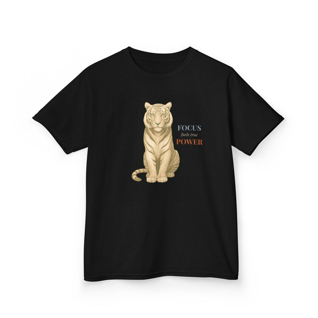 Kids Tiger Tee | "Power Through" | Sketch Design | Eco-Conscious | Empowered & Bold
