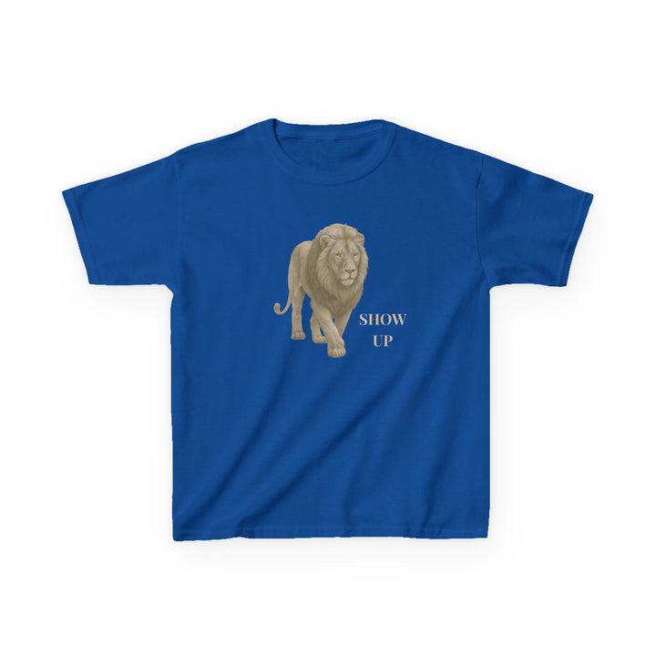 Kids Lion Tee | "Show Up" | Sketch Design | Eco-Conscious | Empowered & Bold