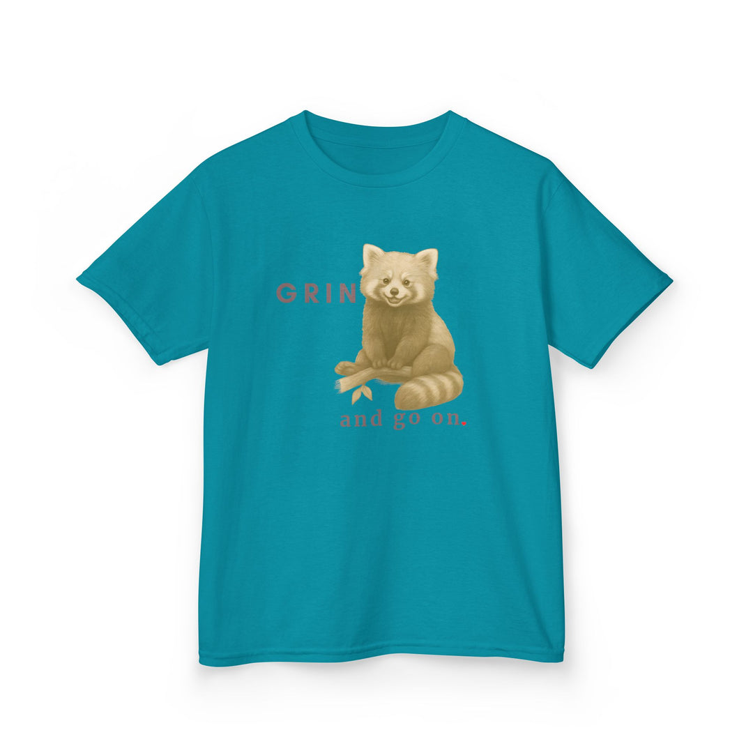 Kids Red Panda Tee | "Grin and Go On" | Sketch Design | Eco-Conscious | Joyful & Playful