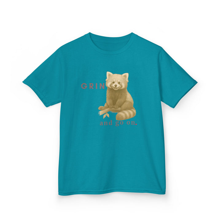 Kids Red Panda Tee | "Grin and Go On" | Sketch Design | Eco-Conscious | Joyful & Playful