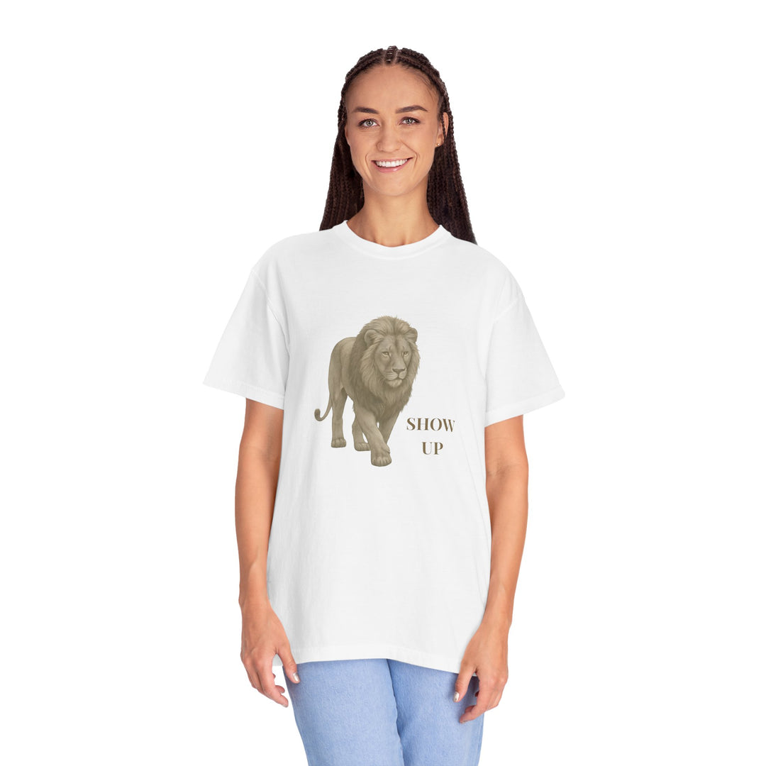 Show Up – Lion | Empowered & Bold | Sketch Series by Pure Perspective | Eco Friendly Graphic Tee