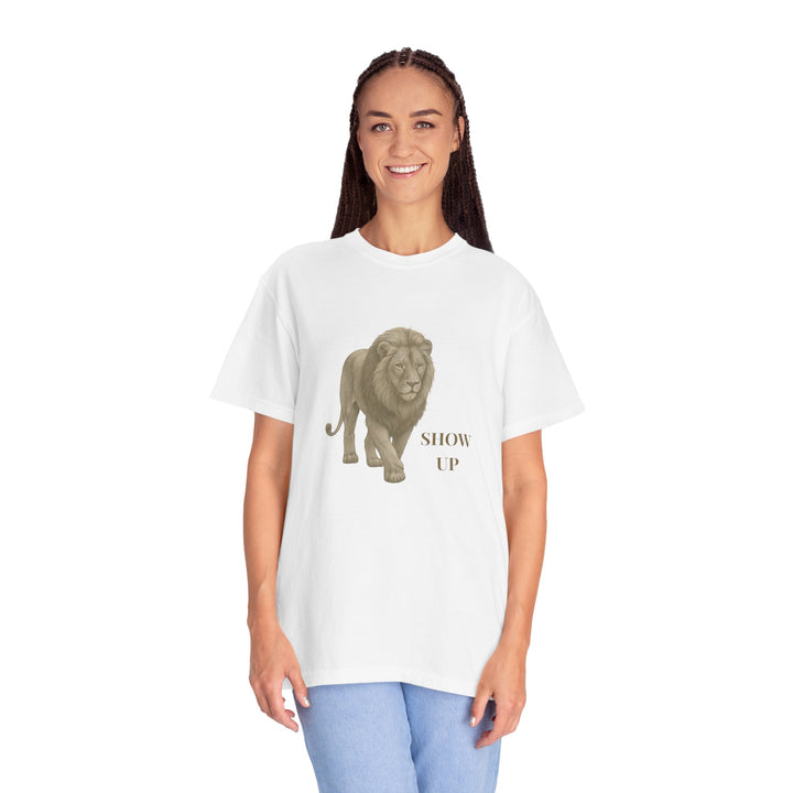 Show Up – Lion | Empowered & Bold | Sketch Series by Pure Perspective | Eco Friendly Graphic Tee