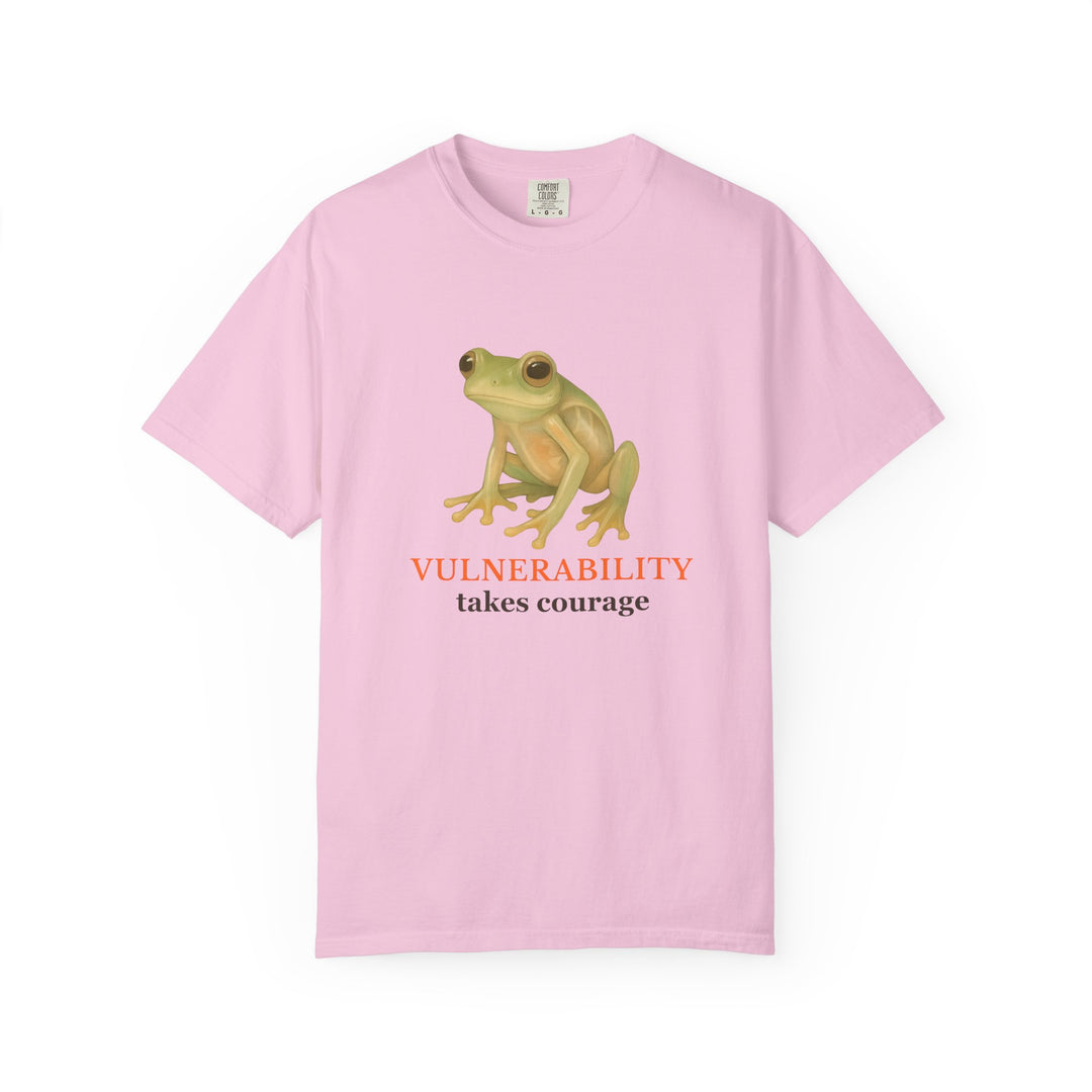 Vulnerability Takes Courage – Glass Frog | Hopeful & Healing | Sketch Series by Pure Perspective App | Eco Friendly Graphic Tee