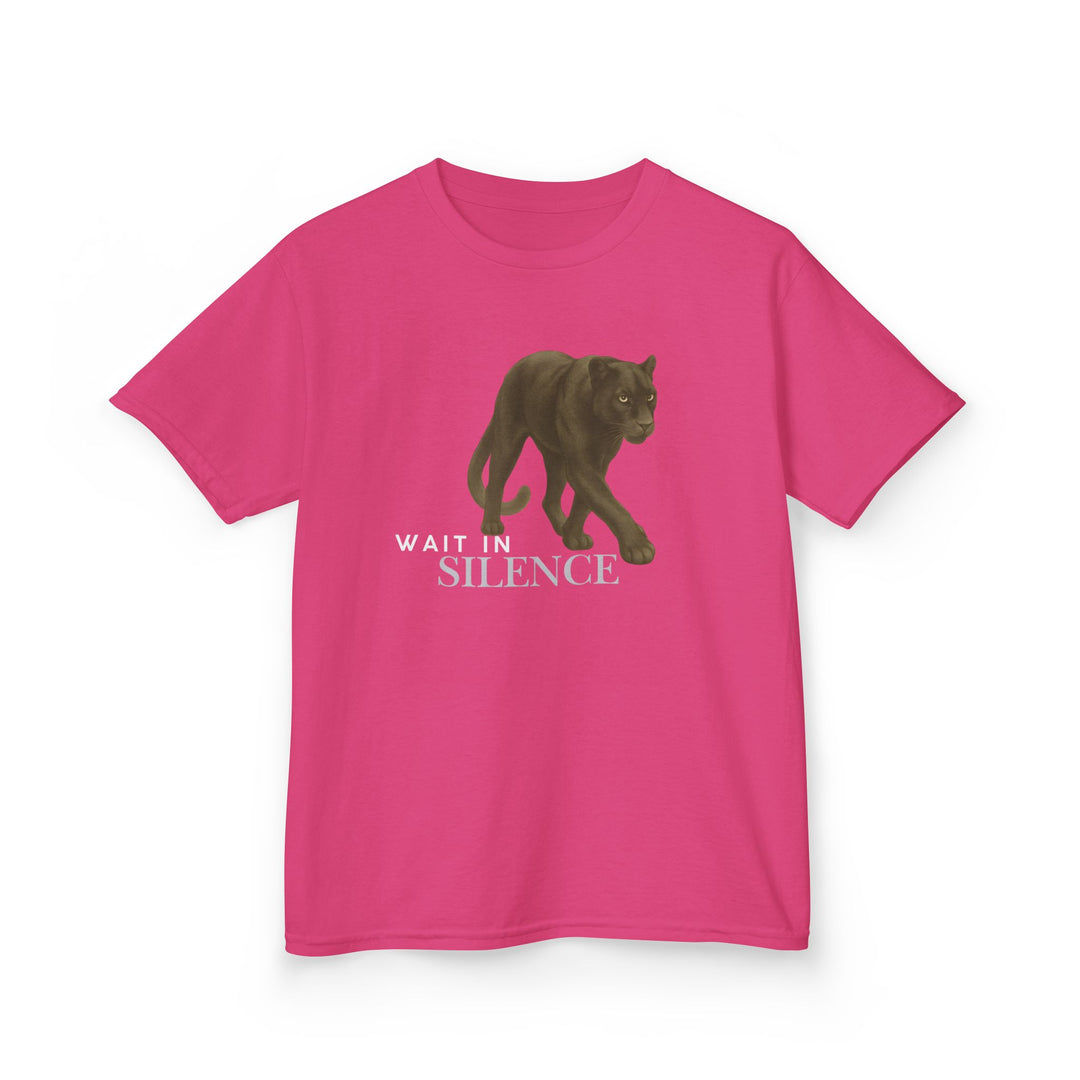 Kids Jaguar Tee | Wait In Silence say "Listen Big" | Sketch Design | Eco-Conscious | Reflective & Wise