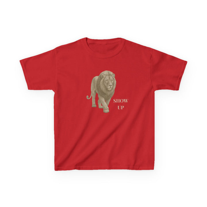 Kids Lion Tee | "Show Up" | Sketch Design | Eco-Conscious | Empowered & Bold