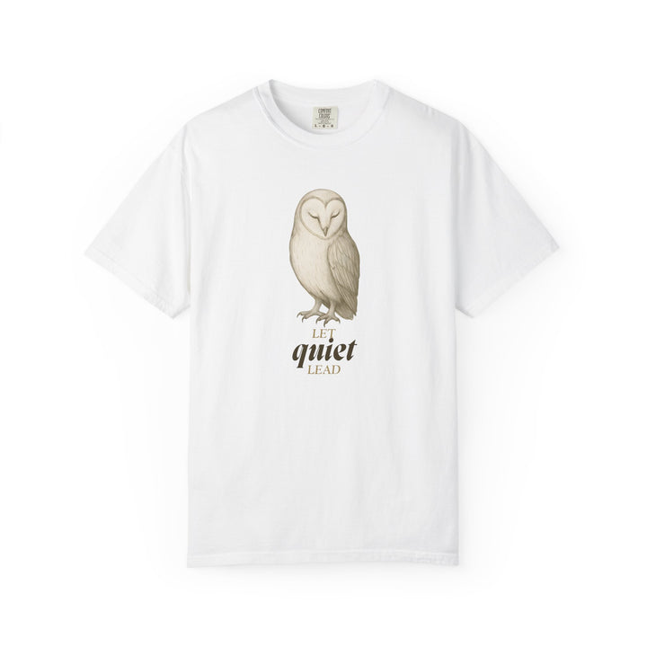 Let Quiet Lead – Owl | Calm & Centered | Sketch Series by Pure Perspective | Eco Friendly Graphic Tee