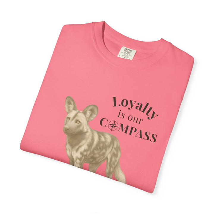 Loyalty Is Our Compass – African Wild Dog | Empowered & Bold | Sketch Series by Pure Perspective | Eco Friendly Graphic Tee