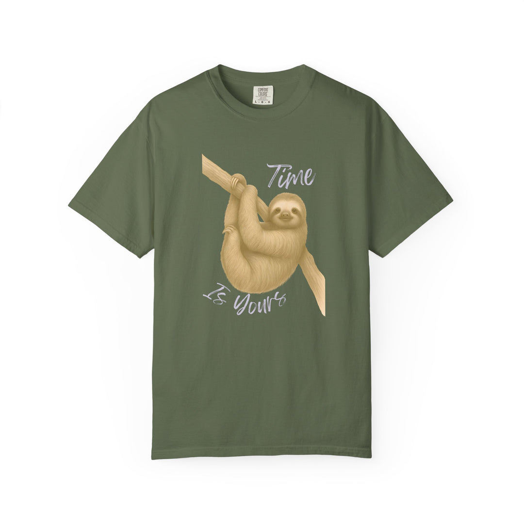 Time is Yours – Sloth | Joyful & Playful | Sketch Series by Pure Perspective | Eco Friendly Graphic Tee