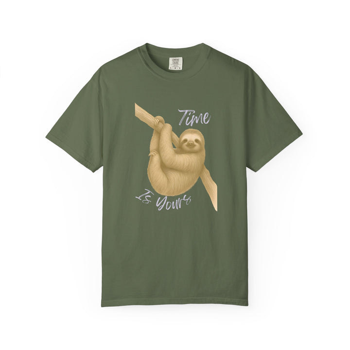 Time is Yours – Sloth | Joyful & Playful | Sketch Series by Pure Perspective | Eco Friendly Graphic Tee
